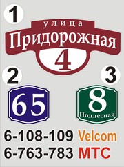 Табличка с названием улицы и номером дома Солигорск - foto 0